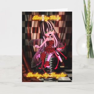 Cartão Passo de aniversário da Filha com o Gótico da Torr