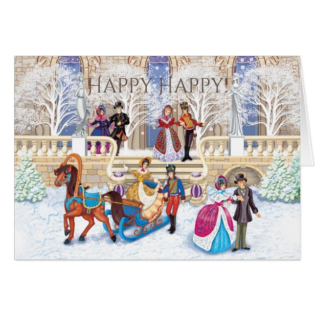 Cartão Passo de inverno (Frente Horizontal)