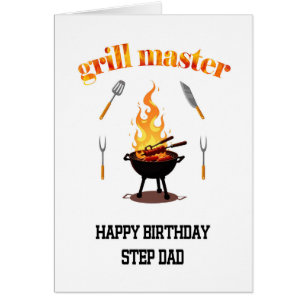 Cartão Passo Pai Grill Master Aniversário