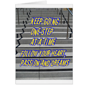 Cartão Passos para os seus sonhos_