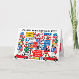 Cartão Passou no seu teste de direção ~ Parabéns!