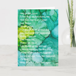 Cartão Passover Funny Define Haggadah