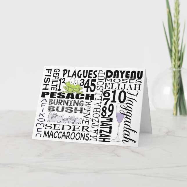 Cartão Passover Greeting Card "Dayenu and more..." (Frente)