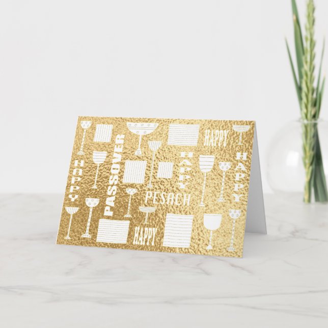 Cartão Passover Greeting Card "Happy Passover" (Frente)
