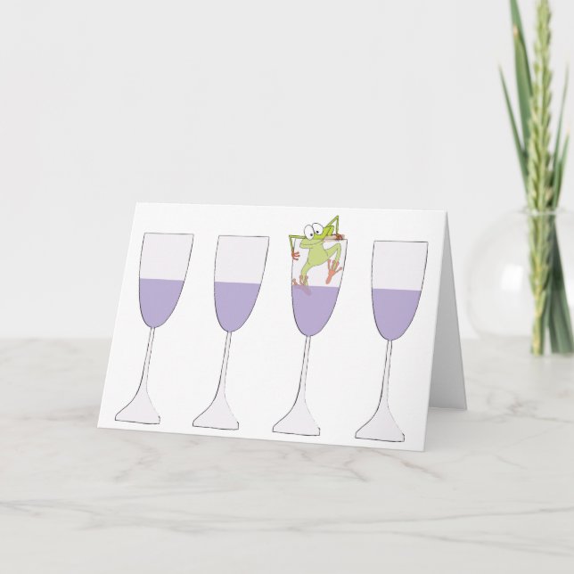 Cartão Passover Greeting Card "Passover the Wine" (Frente)