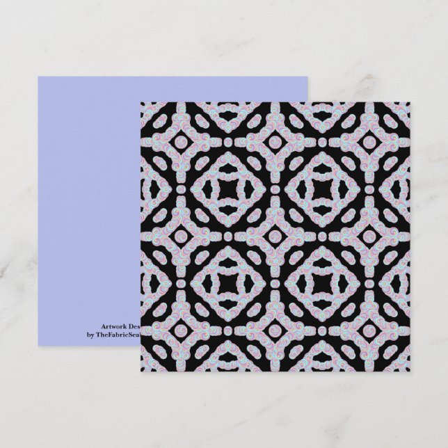 Cartão Pastel Colored Squiggly Discs Symmetrical Pattern (Frente/Verso)