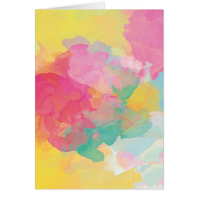 Cartão Pastel de Aquarelas (Frente)