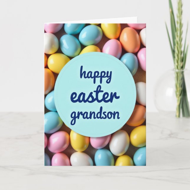 Cartão Pastel Easter Eggs Pattern Card (Frente)