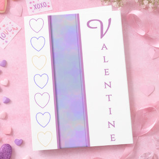 Cartão Pastel Elegant Hearts Valentine Card
