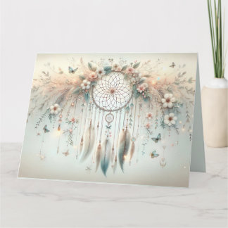 Cartão Pastel Floral Butterfly Dreamcatcher