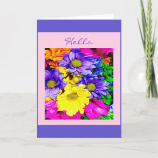 Cartão Pastel Floral Hello
