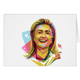 Cartão pastel Hillary Clinton