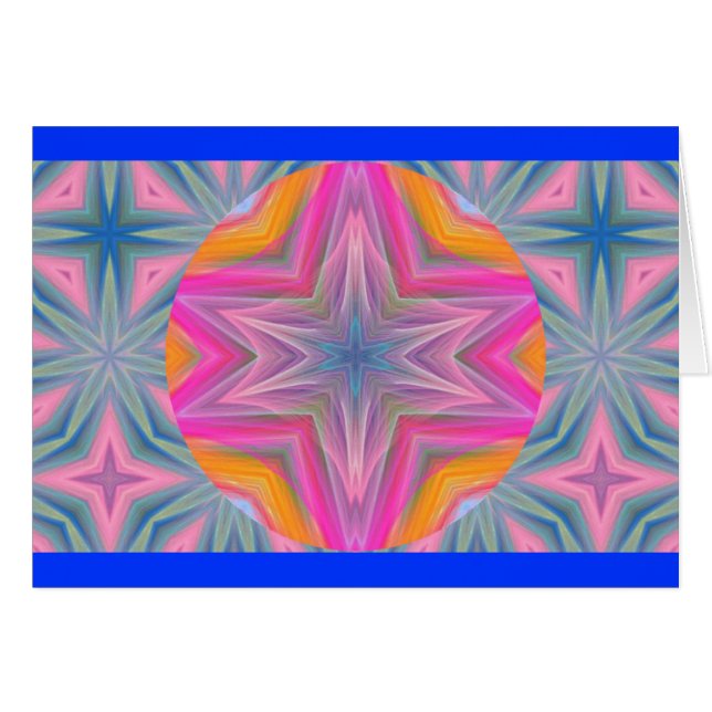 Cartão Pastel Kaleidoscopic Design.1 (Frente Horizontal)