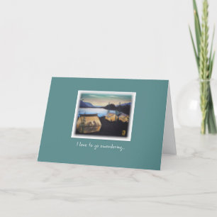 Cartão Pastel Tents de Sunset para o Aniversário do Cônju