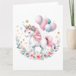 Cartão Pastel Unicorn