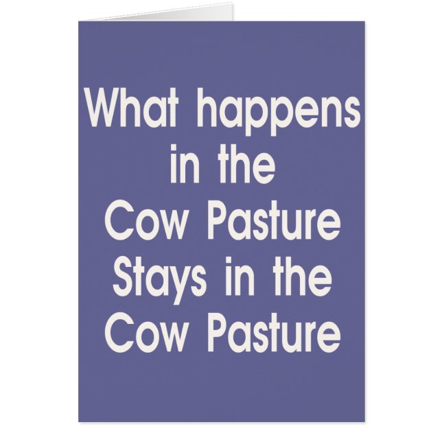 Cartão Pasto da vaca (Frente)