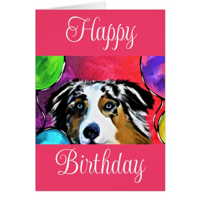 Cartão Pastor australiano (Frente)