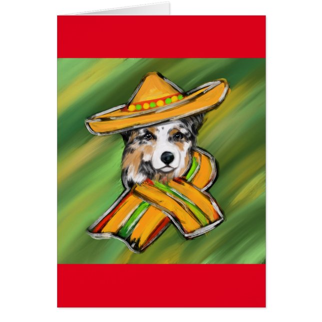 Cartão Pastor australiano (Frente)