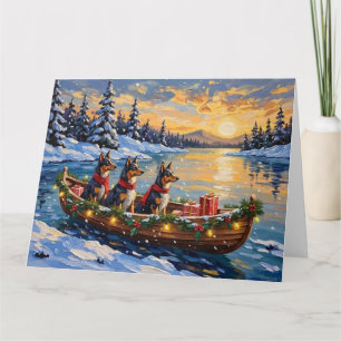 Cartão Pastor da Anatólia Barco de Natal Feriado