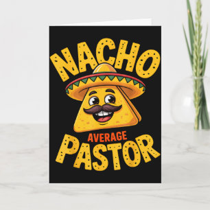 Cartão Pastor Médio Nacho Divertido Cristão 