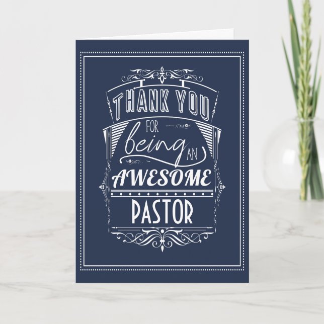 Cartão Pastor Thank You Appreciation (Frente)