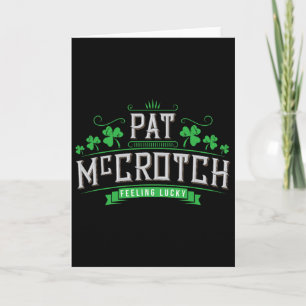 Cartão Pat Mccrotch - Sorte dos Irlandeses - Divertido St