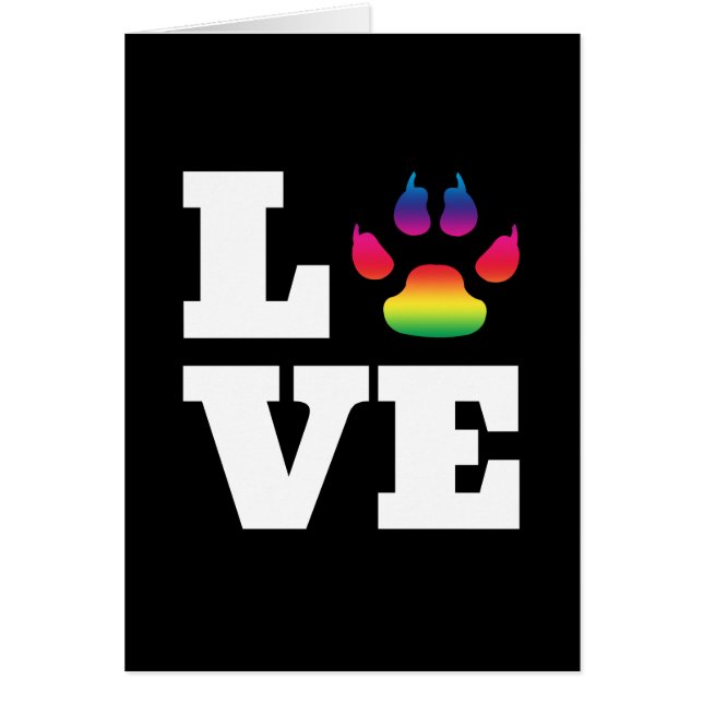 Cartão Pata arco-íris (Frente)