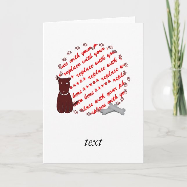 Cartão Pata de Cachorro Imprime Foto Quadro (Frente)