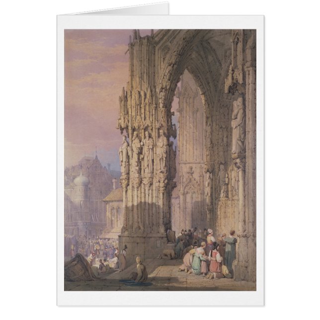 Cartão Patamar da catedral de Regensburg (Frente)