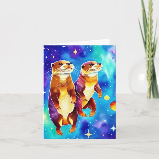 Cartão Patas de Animal Espacial II (Frente)