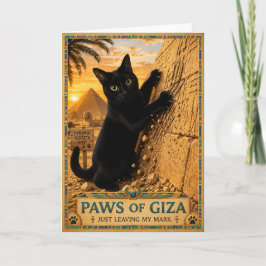 Cartão Patas de Gizé (Gato Preto)