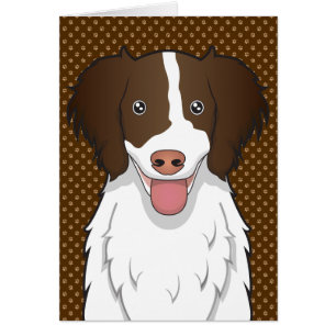 Cartão Patas dos desenhos animados do Spaniel de Springer