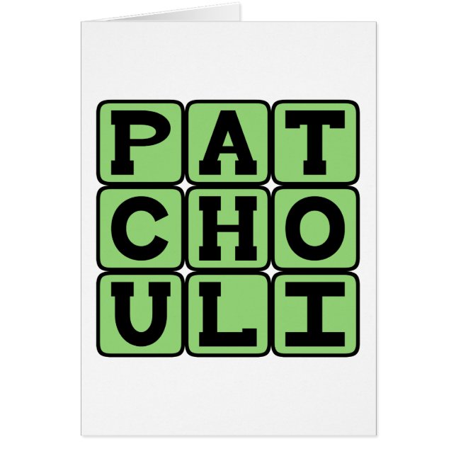 Cartão Patchouli, Óleo Hippie (Frente)