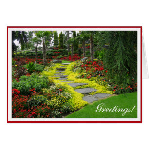 Cartão Path Lovely Park Photo com quadro opcional