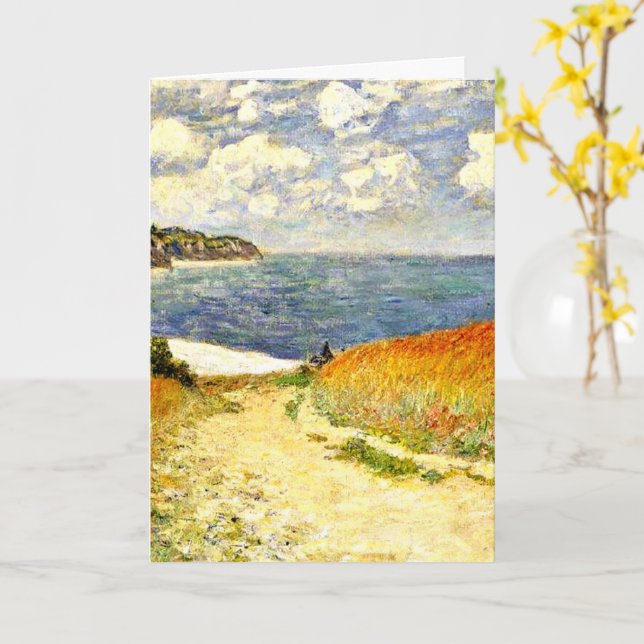 Cartão Path through the Corn at Pourville, (Flor Amarela)