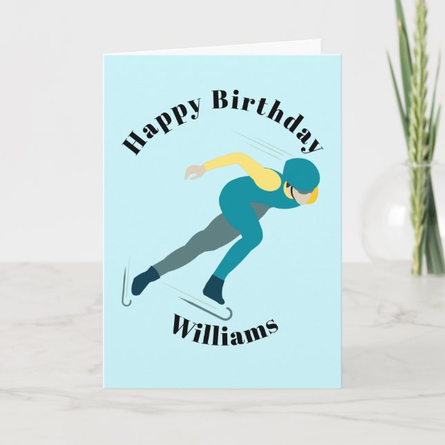 Cartão Patinação de velocidade (Frente)