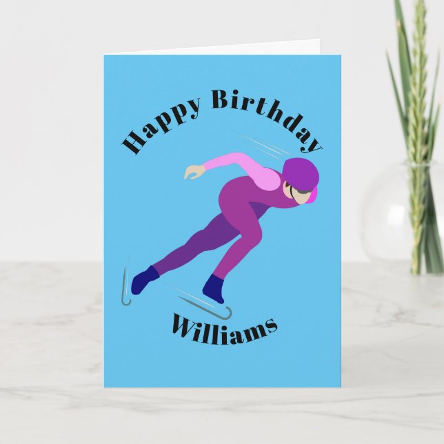 Cartão Patinação de velocidade (Frente)