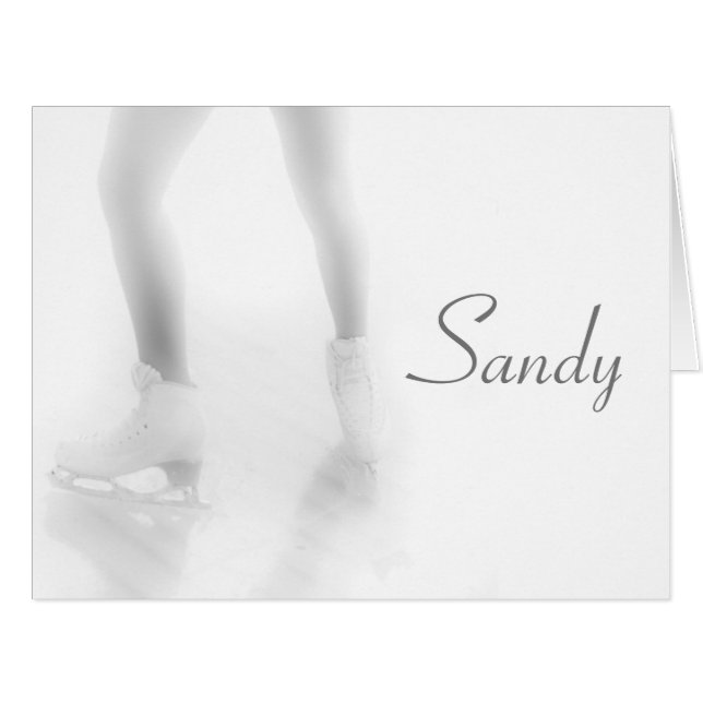 Cartão Patinação no gelo (Frente horizontal)