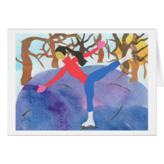 Cartão Patinador de gelo