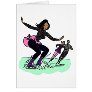 Cartão patinador preto