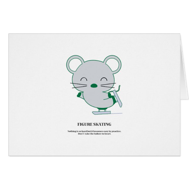 Cartão Patinagem de figura (Frente Horizontal)