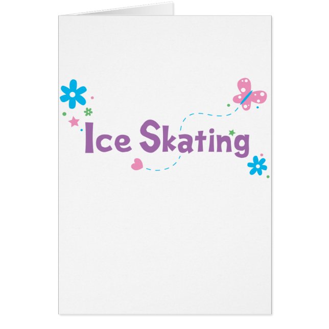 Cartão Patinagem no gelo da vibração do jardim (Frente)