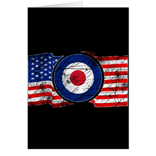 Cartão Patinete-alvo Roundel Mods USA (Frente)