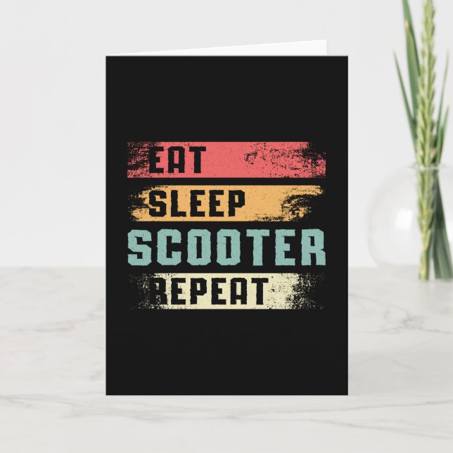 Cartão Patinete Driver E-Patinete Escooter Stunt Vintage (Frente)