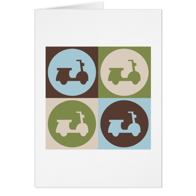 Cartão Patinetes do pop art (Frente)