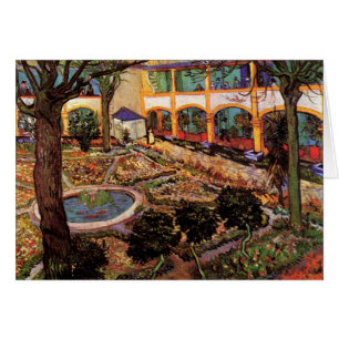Cartão Pátio do Hospital em Arles por Vincent van Gogh