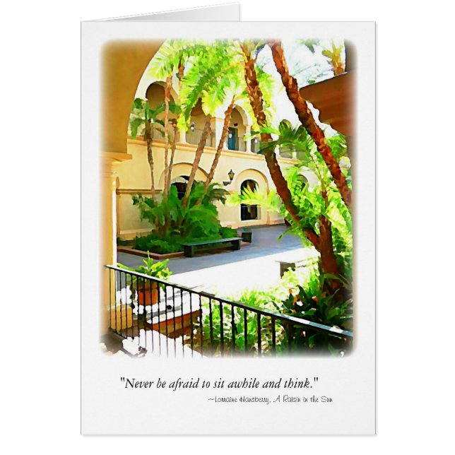 Cartão Pátio Sunlit (Frente)