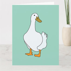 Cartão Pato Ave Branco Pato