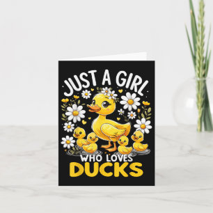 Cartão Pato Bonito Amo Apenas Uma Menina Que Ama Patos