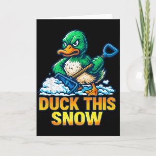 Cartão Pato Bravo e Irritado Dito de Inverno Removendo Ne
